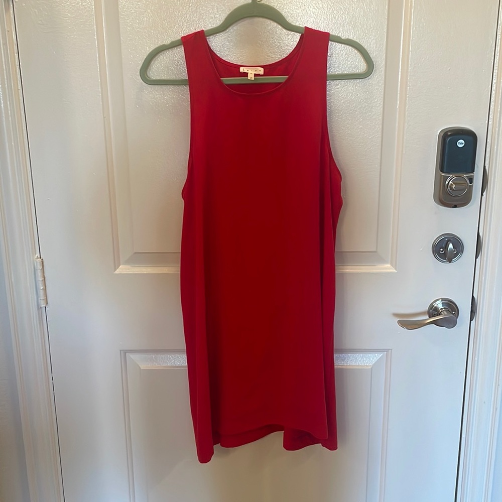 Red Shift Mini Dress